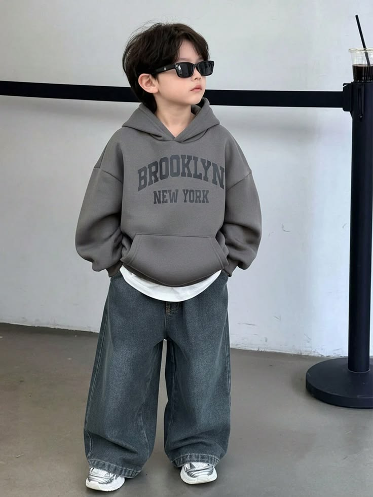 Boys’ Brooklyn Hoodie & Wide-Leg Jeans Set